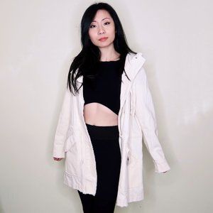 ZARA Hooded Denim Trench Coat